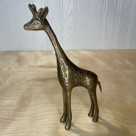 Vintage Other - Vintage Brass Giraffe Figurine
